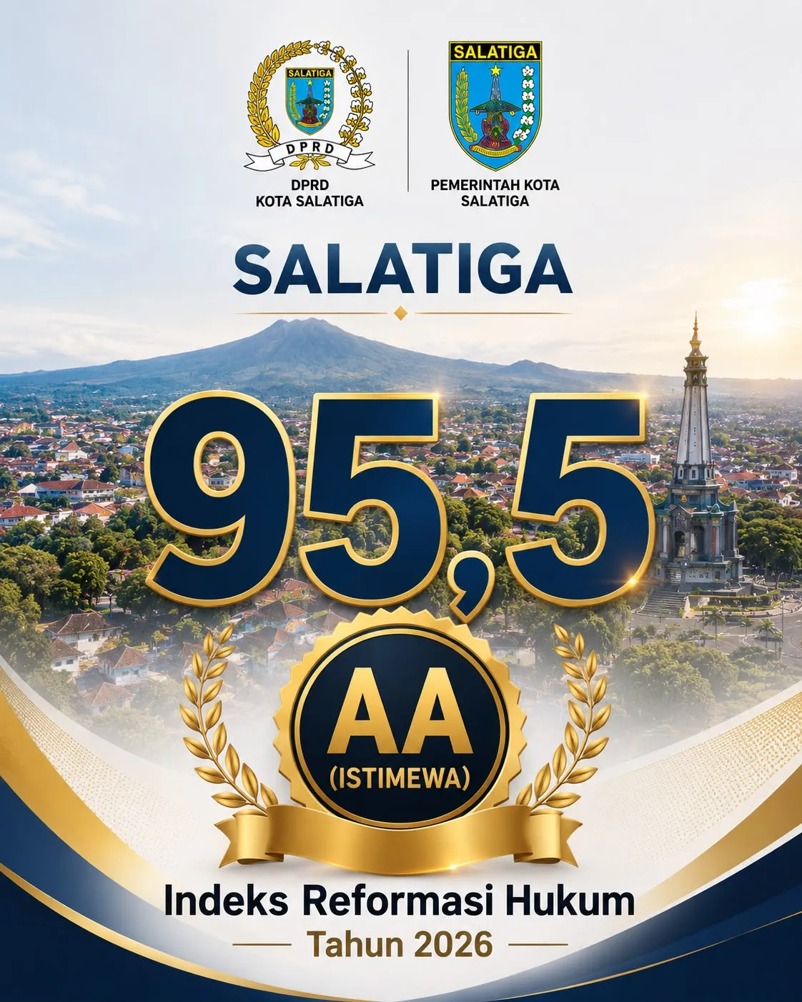 Salatiga Raih Predikat AA dalam Penilaian Indeks Reformasi Hukum Tahun 202